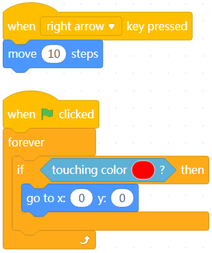 How to use colour sensing block Scratch 3 